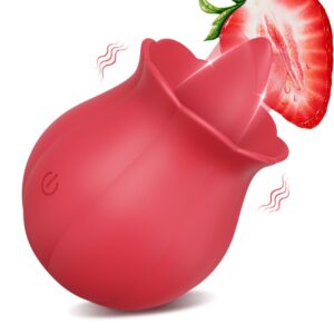 Rose Dildo Egg Vibrating Clitoral Adult Women Toys Sucker Lick Tongue Nipple Stimulator Licking Clitoris Vibrator Sex Toy