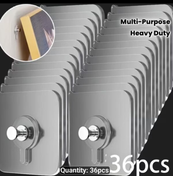 Heavy-Duty Self-Adhesive Wall Hooks – No Nails or Drilling Required