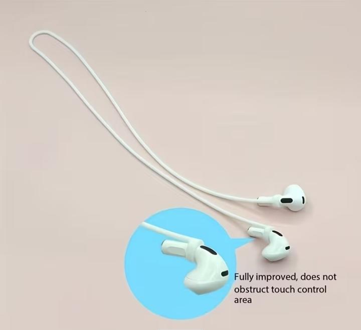 2PCS Soft Silicone Wireless Earphone Anti-Loss Sports Straps