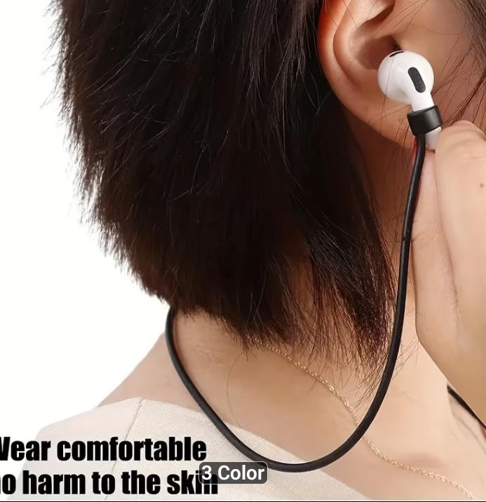2PCS Soft Silicone Wireless Earphone Anti-Loss Sports Straps