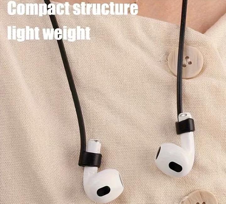 2PCS Soft Silicone Wireless Earphone Anti-Loss Sports Straps