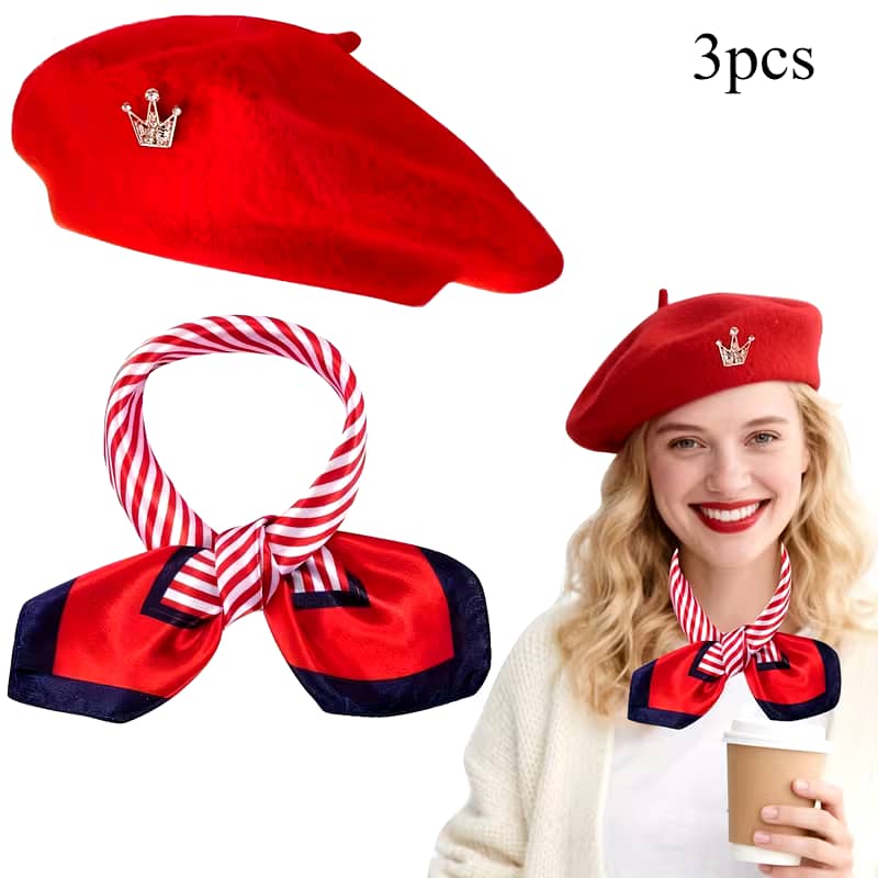 Elegant Women's French Beret Gift Set