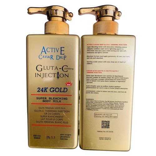 Active Caviar Drip Gluta-C Injection 24 K Gold Lotion - 444ml